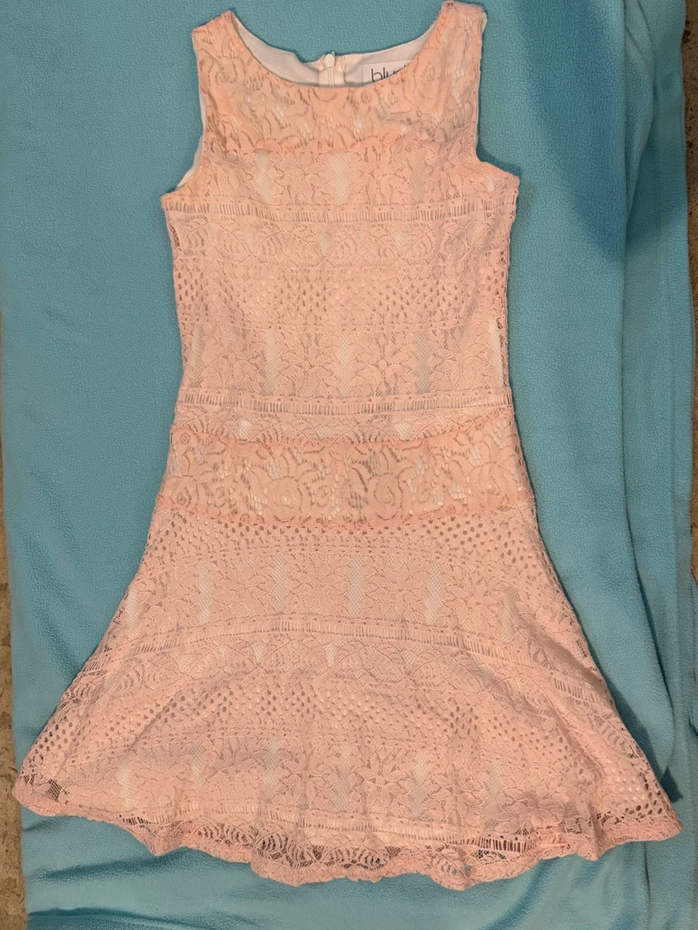 Girls Us Angels Blush Lace A-Line Dress